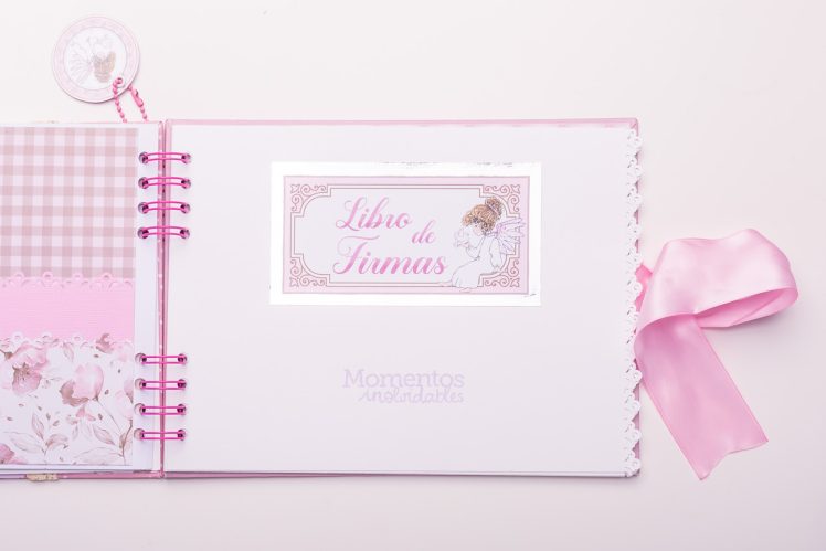 libro firmas comunion hecho a mano artesano personalizado